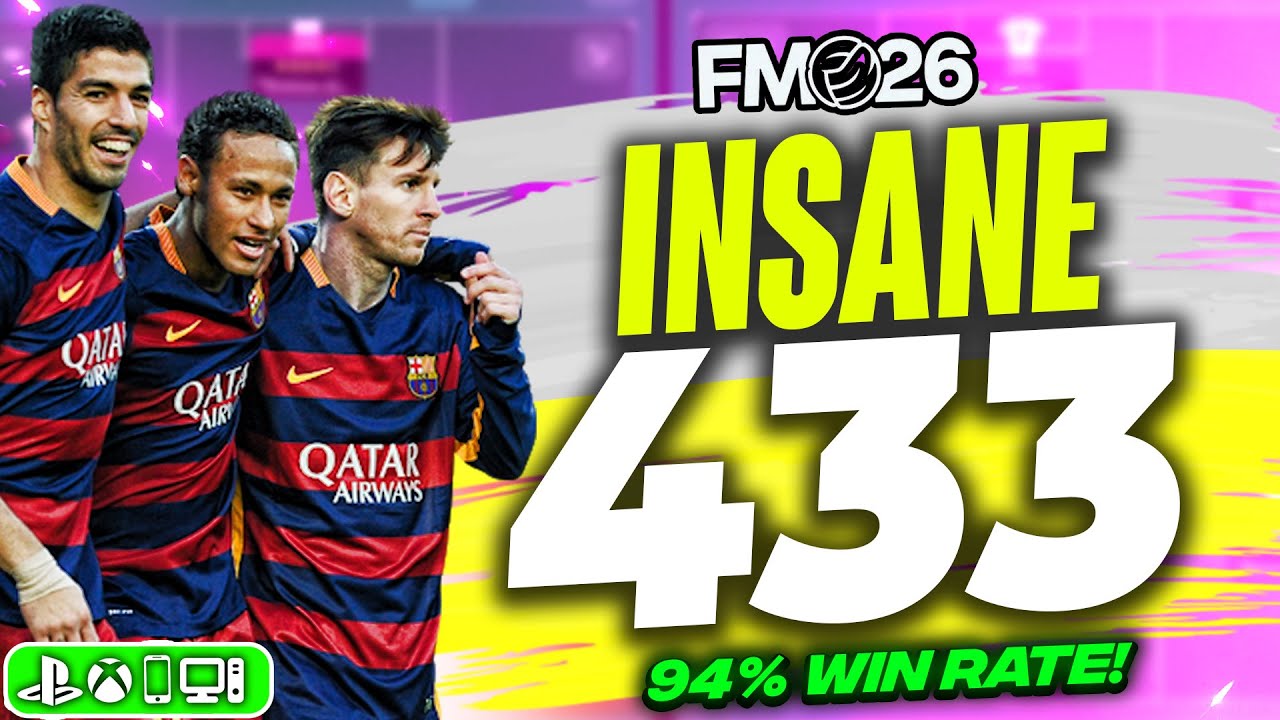INSANE MSN 4-3-3 Scores 3+ A Game & 94% Win Rate | Best FM26 Tactics