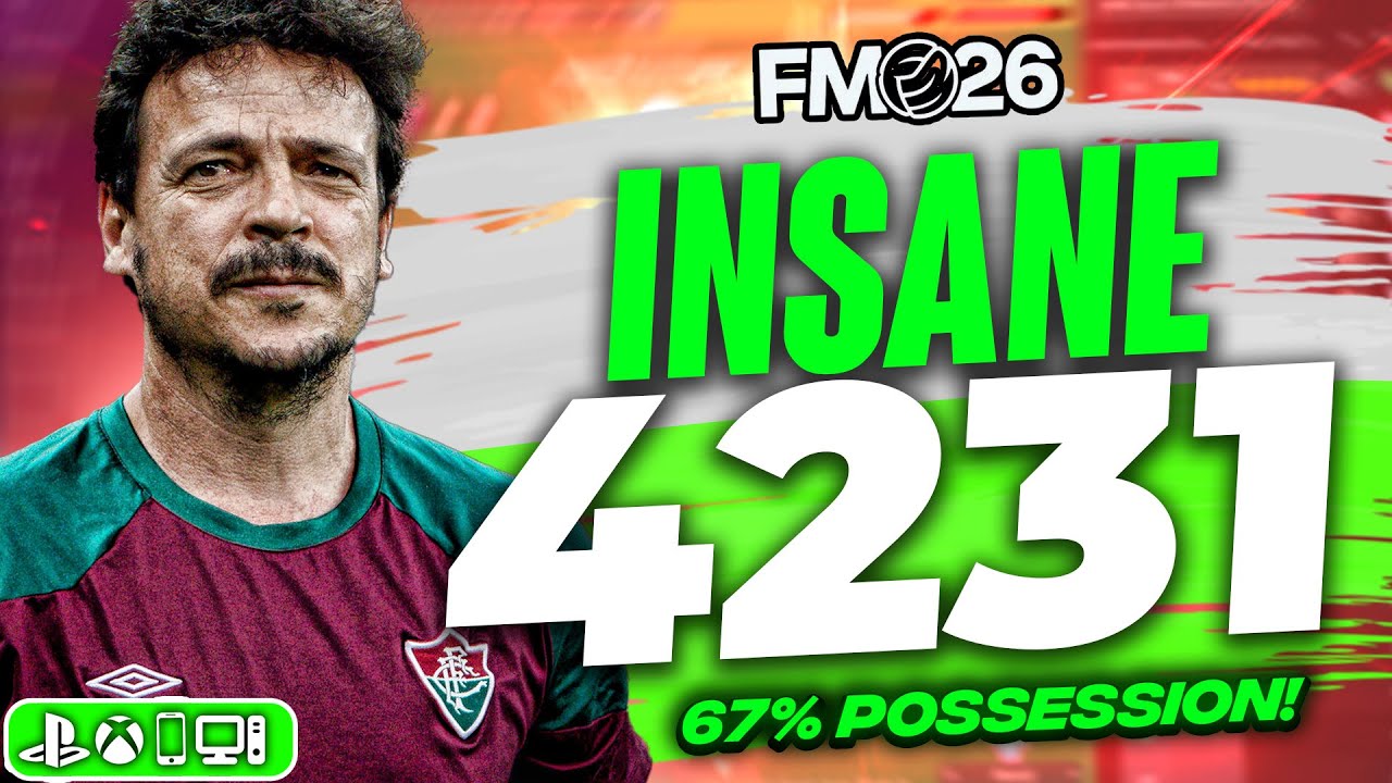 🔥 INSANE 4-2-3-1 Diniz FM26 Tactic! — 67% Possession Dominance