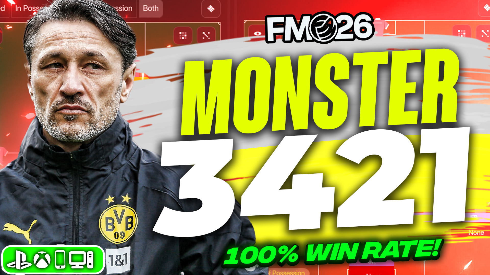 🚨 MONSTER 3-4-2-1 FM26 Tactic! 100% Win Rate 🤯🔥