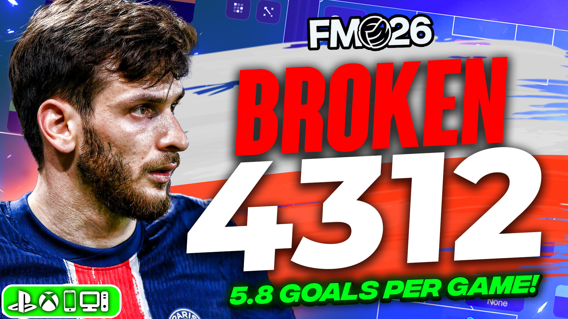 🚨 BROKEN META 4-3-1-2 V.2 FM26 Tactic! 5.8 Goals Per Game 🤯🔥