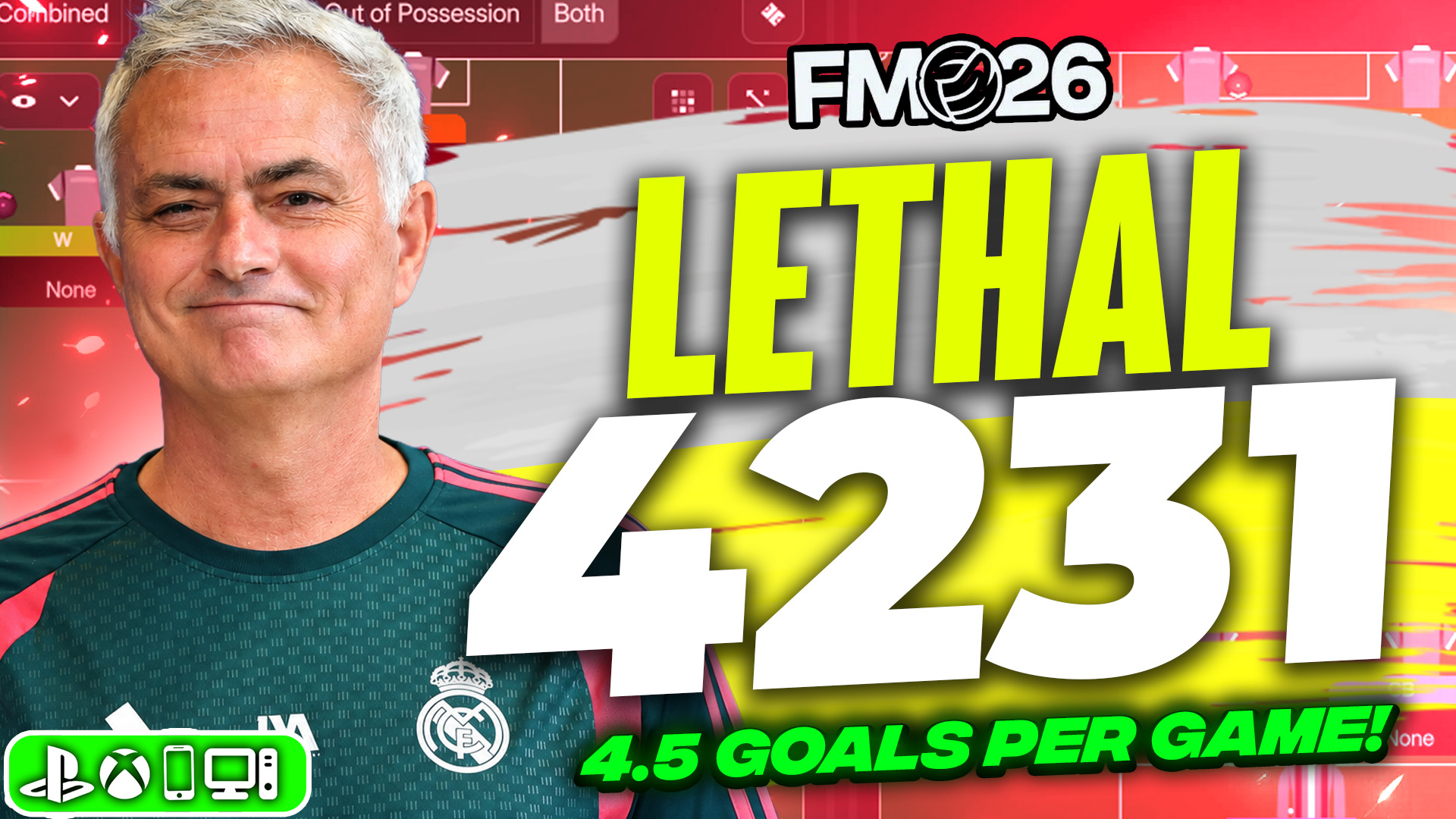🚨 Jose Mourinho’s LETHAL 4-2-3-1 FM26 Tactic! 4.5 Goals Per Game + Treble Won 🤯🔥