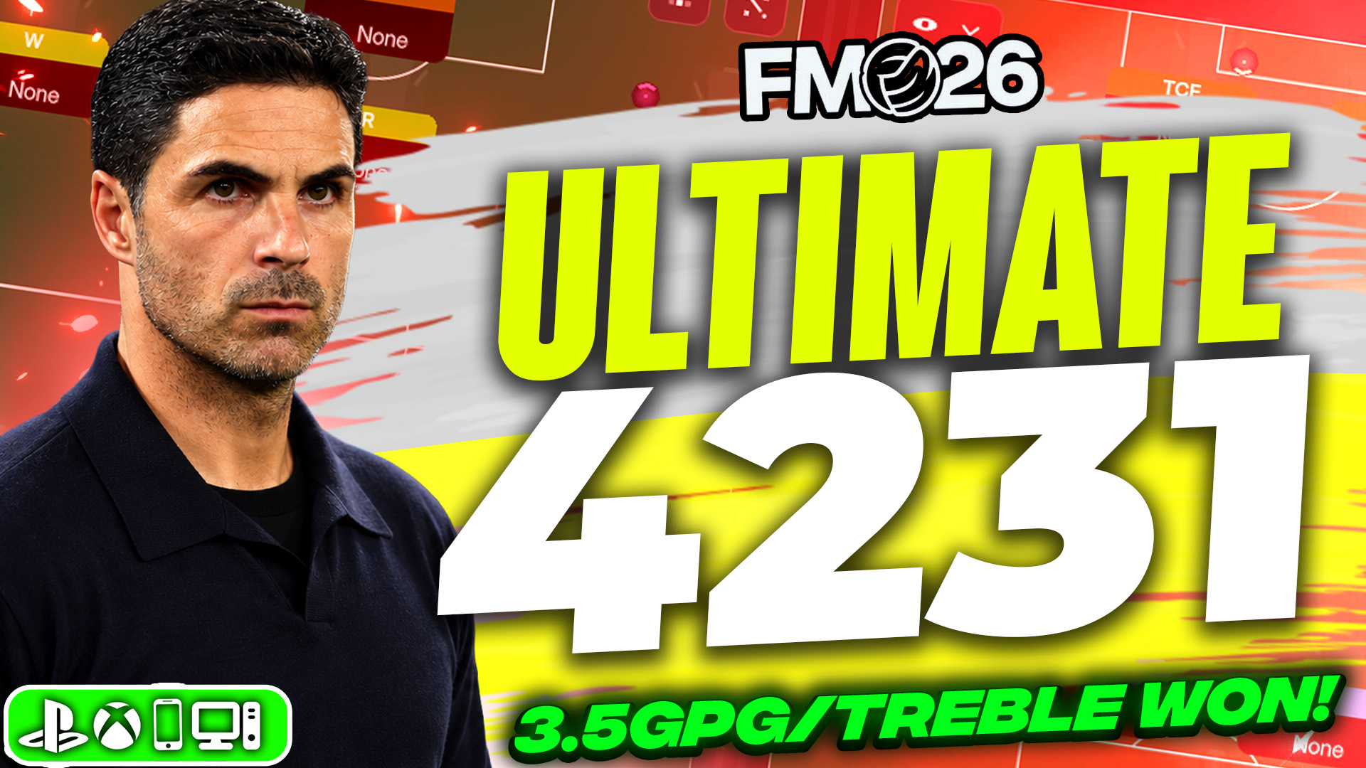 🚨 Arteta’s 4-2-3-1 FM26 Tactic Is BROKEN! Treble Won 🔥