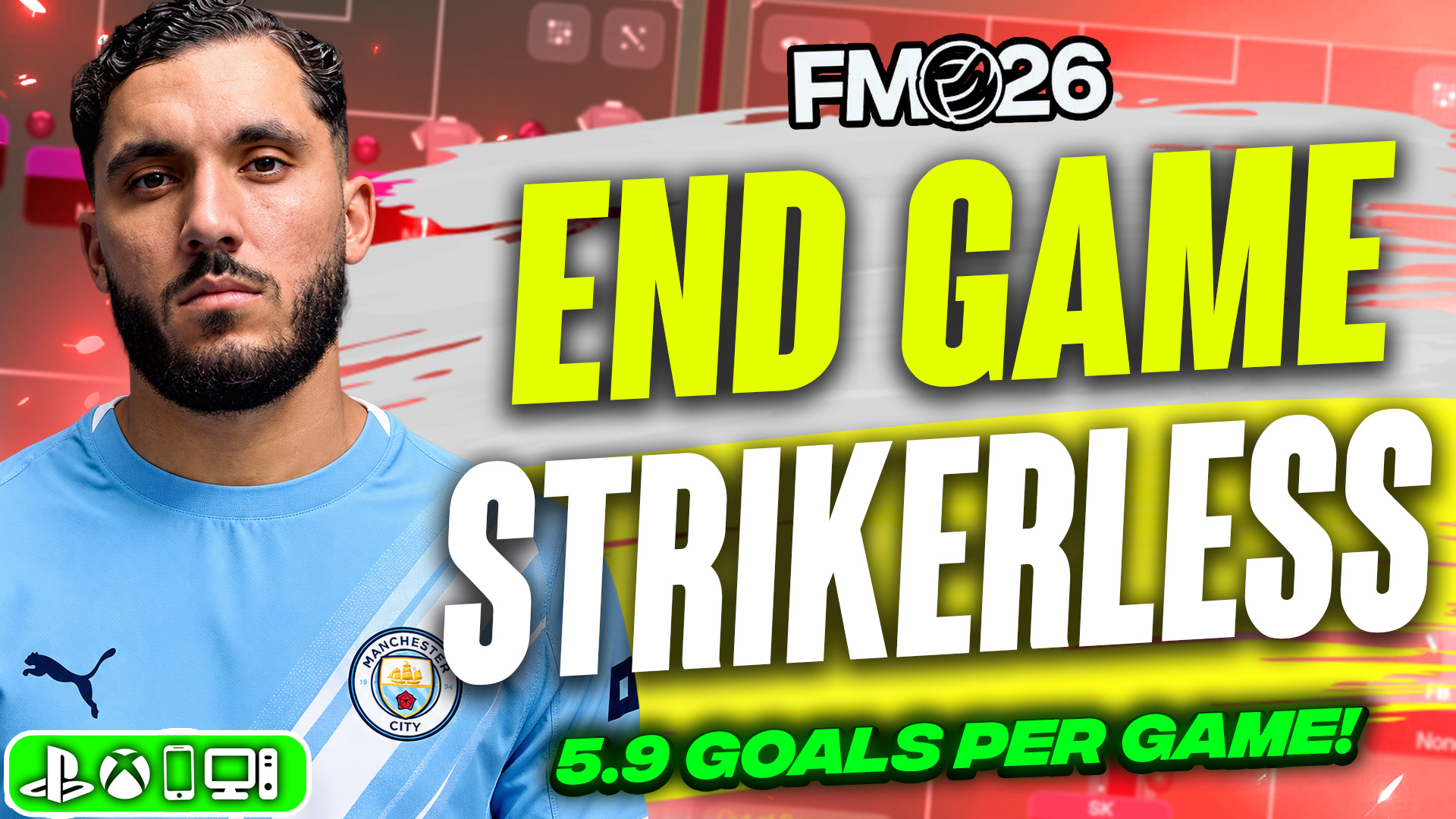 STRIKERLESS FM26 Tactic – 5.9 Goals Per Game + Quadruple Won